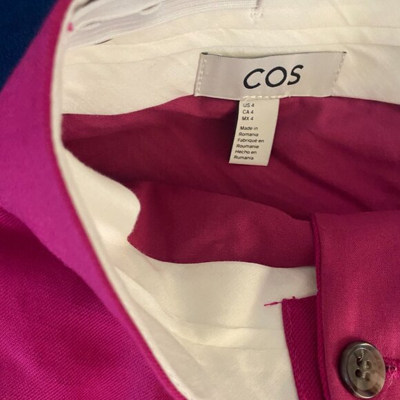 COS Wide-Leg Pleated Linen-Blend  Pants - Picture 7 of 9